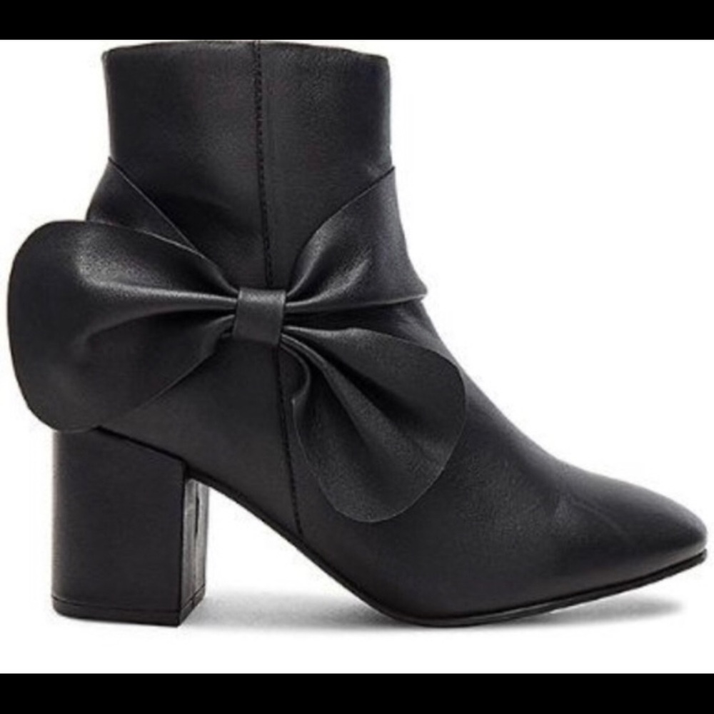 Seychelles Catwalk Black Ankle Bootie with Bow